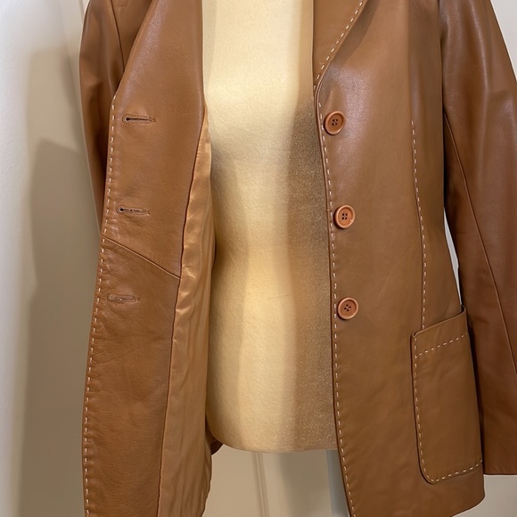 Theory Stitched leather jacket - Picture 4 of 4
